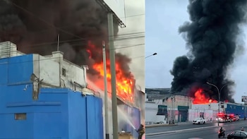 Incendio de gran magnitud en el Cercado de Lima: bomberos intentan controlar siniestro en almacén de la avenida Colonial