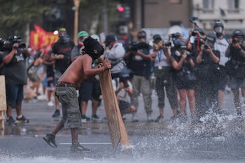 Afuera del Congreso hubo disturbios