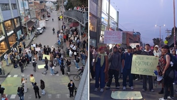 Tras el asesinato de Fredy Guzmán en una estación de Transmilenio, estudiantes de la Uniminuto realizaron velatón y protestaron en Bogotá