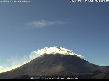 Monitoreo del Popocatépetl este 10