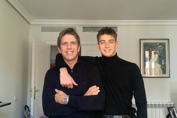 Manu, el hijo de Manuel Díaz 'El Cordobés' y Virginia Troconis, en una imagen de redes sociales. (Instagram @virtroconis)