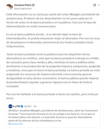 Gustavo Petro aseguró que la