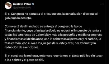 Pronunciamiento de Gustavo Petro sobre