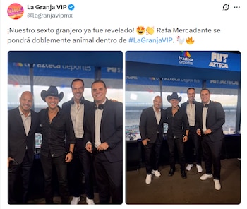 El anuncio de la integración de Rafa al reality se dio en plena transmisión del Atlante vs Toluca junto a Christian Martinoli, Luis García y Luis Roberto Álves Zague. (X/ @lagranjavipmx)