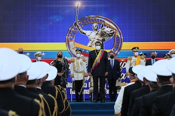 Nicolás Maduro encabezó la celebración del Día de la Independencia de Venezuela (Palacio Miraflores / Handout vía REUTERS)