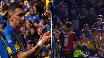 La reacción de los hinchas de Rosario Central durante el homenaje a Messi en el clásico ante Newell’s: el gesto de Di María