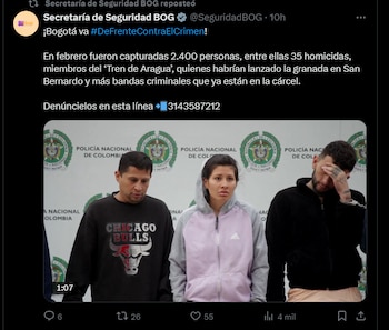 Autoridades capturan a 2.463 personas en febrero, incluyendo miembros del ‘Tren de Aragua’ - crédito Secretaría de Seguridad