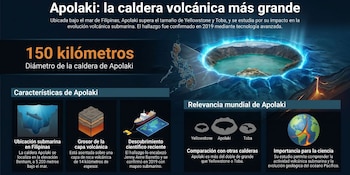 El descubrimiento de Apolaki redefine los límites del conocimiento geológico sobre calderas volcánicas marinas y supera ampliamente a Yellowstone y Toba (Imagen Ilustrativa Infobae)