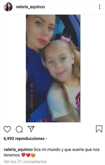 El posteo de Valeria al