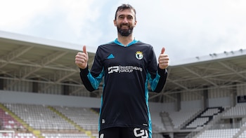 Barovero, en el coqueto estadio