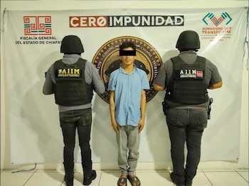 Santiago David "N" está vinculado con el crimen contra una mujer. Crédito: Fiscalía de Chiapas