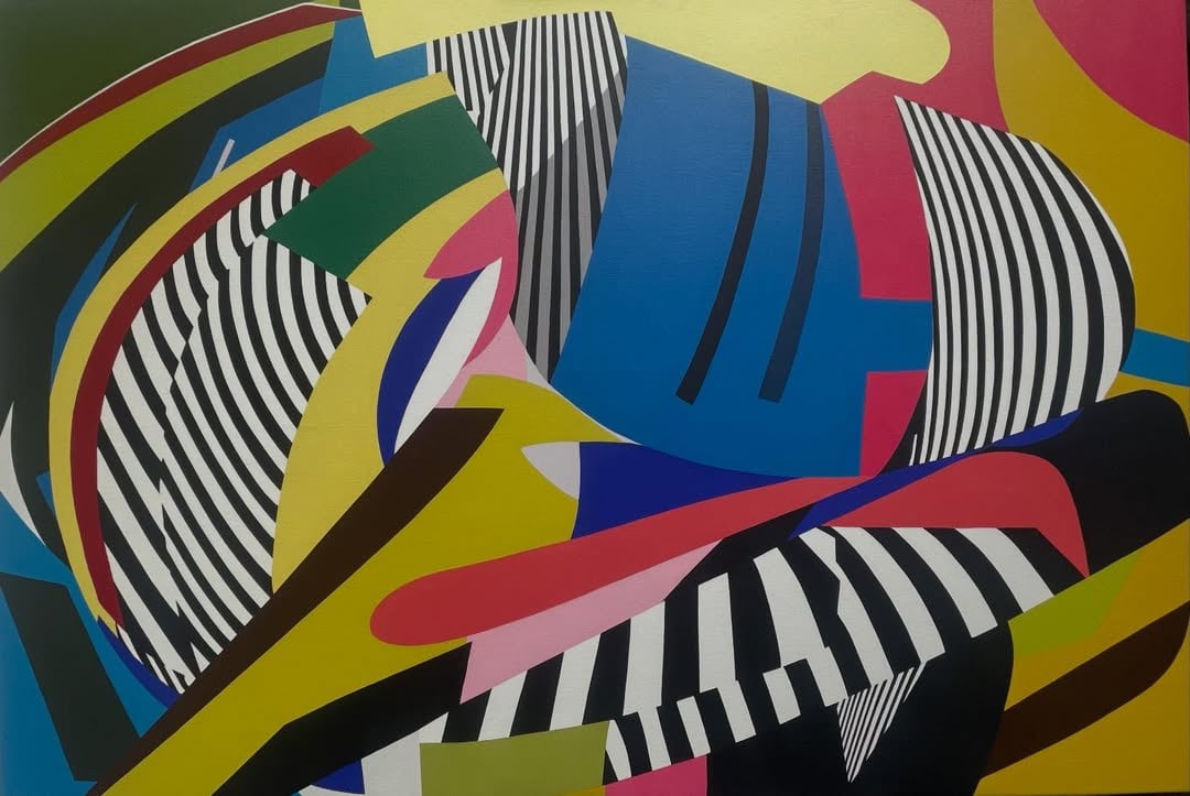 Valeria Calvo, segundo premio pintura en Bancor