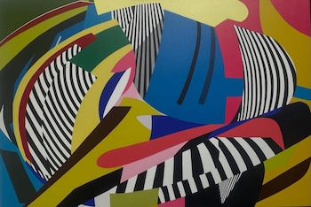 Valeria Calvo, segundo premio pintura en Bancor