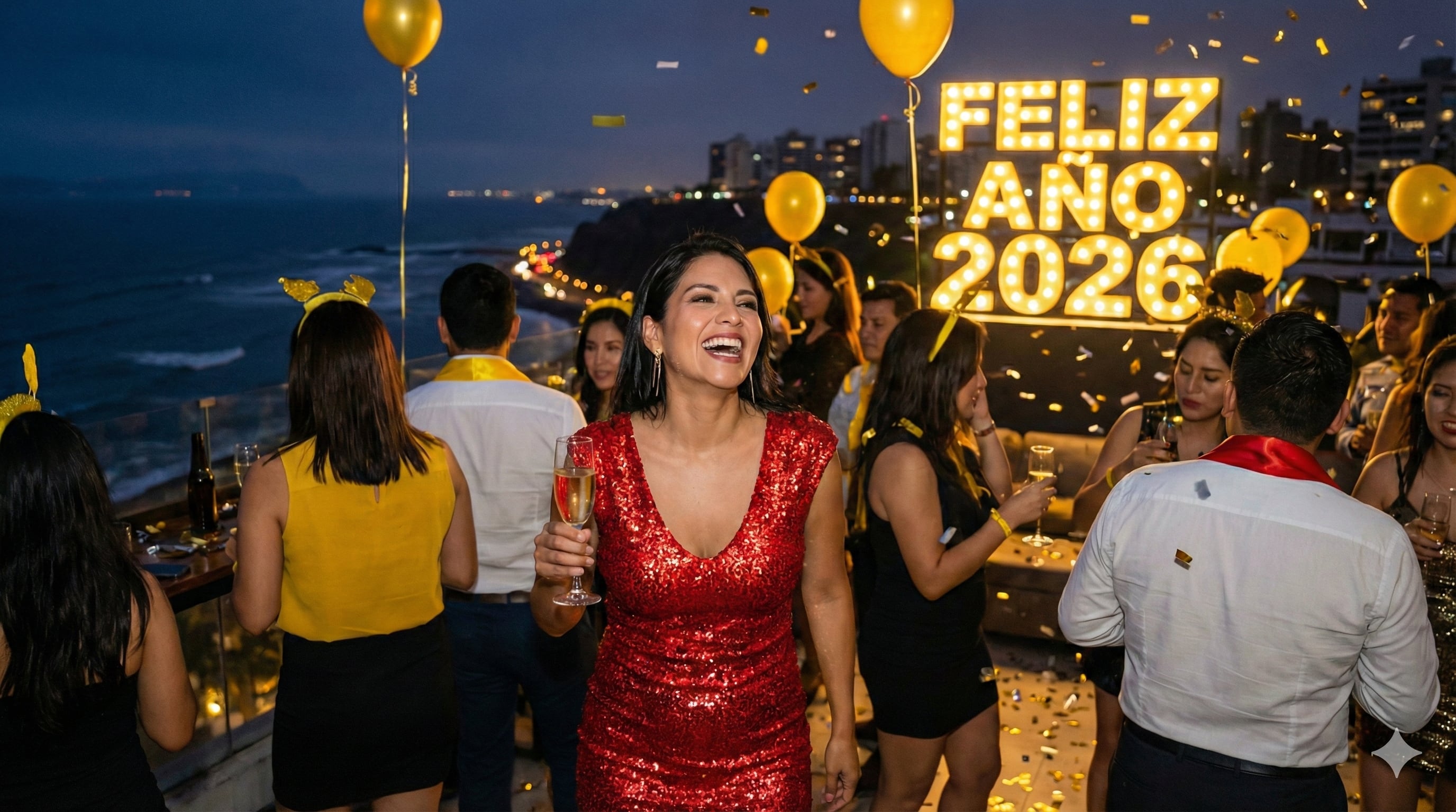 El rojo en la vestimenta de Año Nuevo refleja la búsqueda de amor, pasión y confianza para iniciar nuevas relaciones o fortalecer las existentes. - Crédito: Infobae / Gemini / Imagen ilustrativa