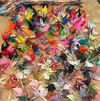 Las grullas de papel.