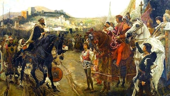 Españoles frente a los árabes.