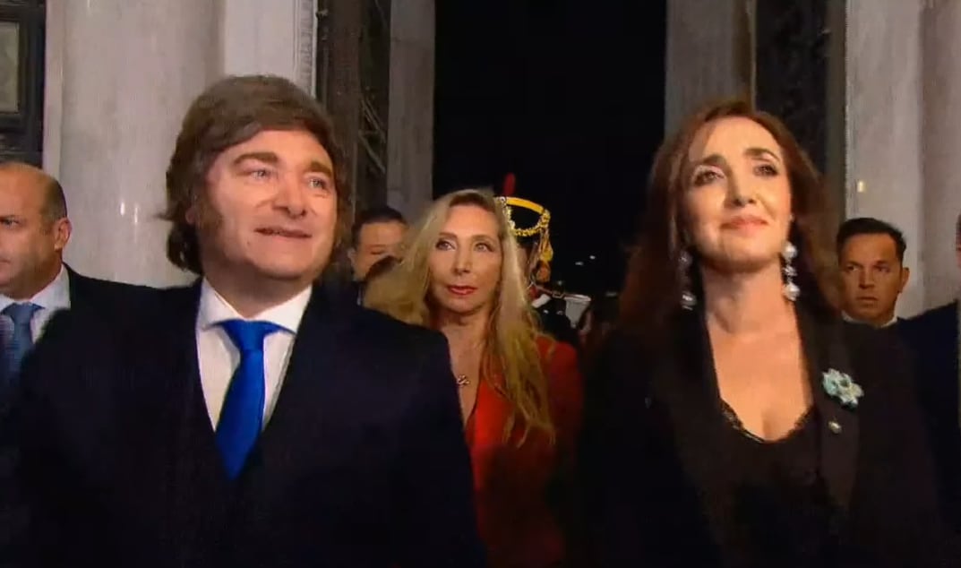 Javier Milei junto a Victoria Villarruel en el Congreso de la Nación