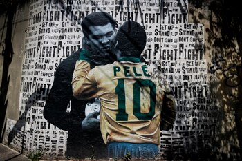 Fotografía de un mural de