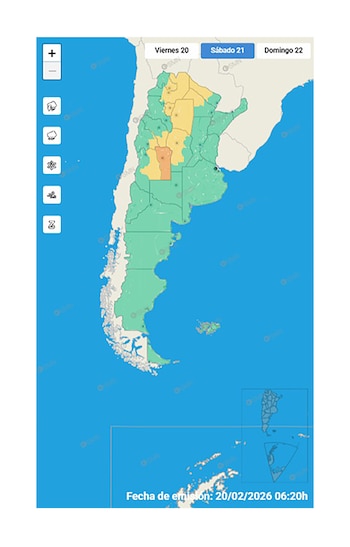 Mapa del pronóstico del tiempo