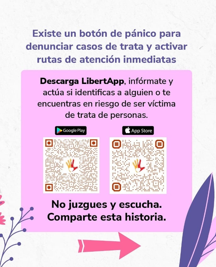 A través de los códigos QR se puede descargar 'LibertApp' en su celular - crédito Ministerio de Justicia y del Derecho/Facebook