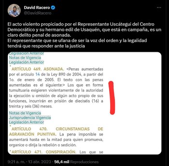 David Racero sobre irrupción en