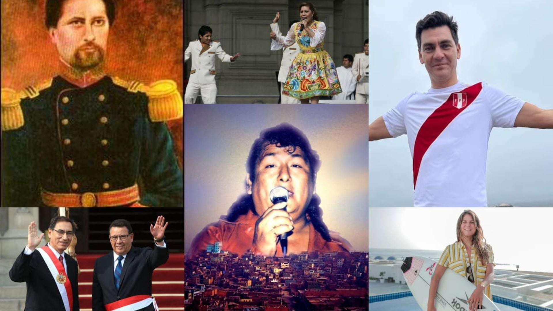 La fecha junta homenajes a inventores, artistas, deportistas y políticos, además de celebraciones como el Inti Raymi y la jornada dedicada a quienes sostienen la vida rural del país (Composición)