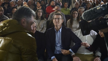 Alberto Núñez Feijóo durante un