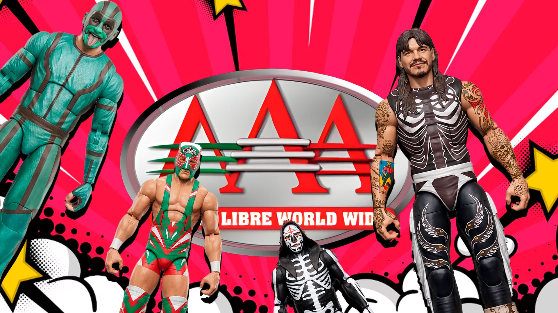 Lucha libre mexicana llegará a una nueva generación con figuras coleccionables inspiradas en las estrellas de la AAA