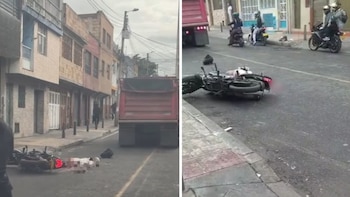 Motociclista en estado de embarazo fue arrollada por una volqueta que las aplastó en Bogotá: el feto salió expulsado