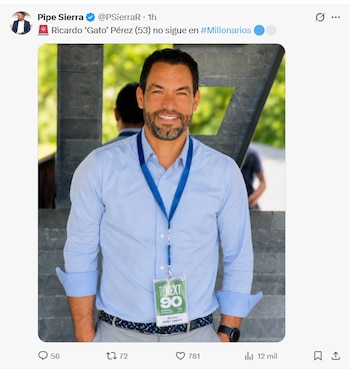 La información que reveló Felipe Sierra, periodista especializado en mercado de pases, sobre la salida de Ricardo el Gato Pérez del club - crédito @pipesierrar/X
