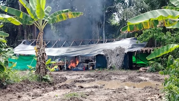 Fiscalía destruye campamentos dedicados a