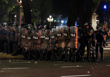 Protestas frente al Congreso Nacional
