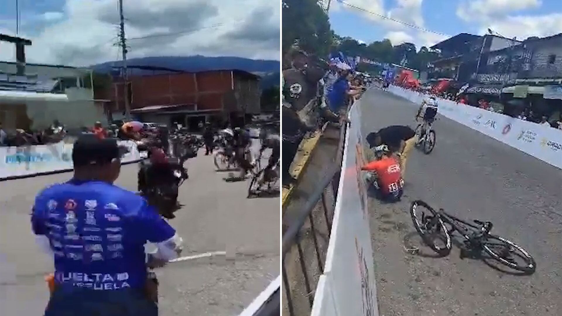 Un policía causó un accidente en la Vuelta a Venezuela