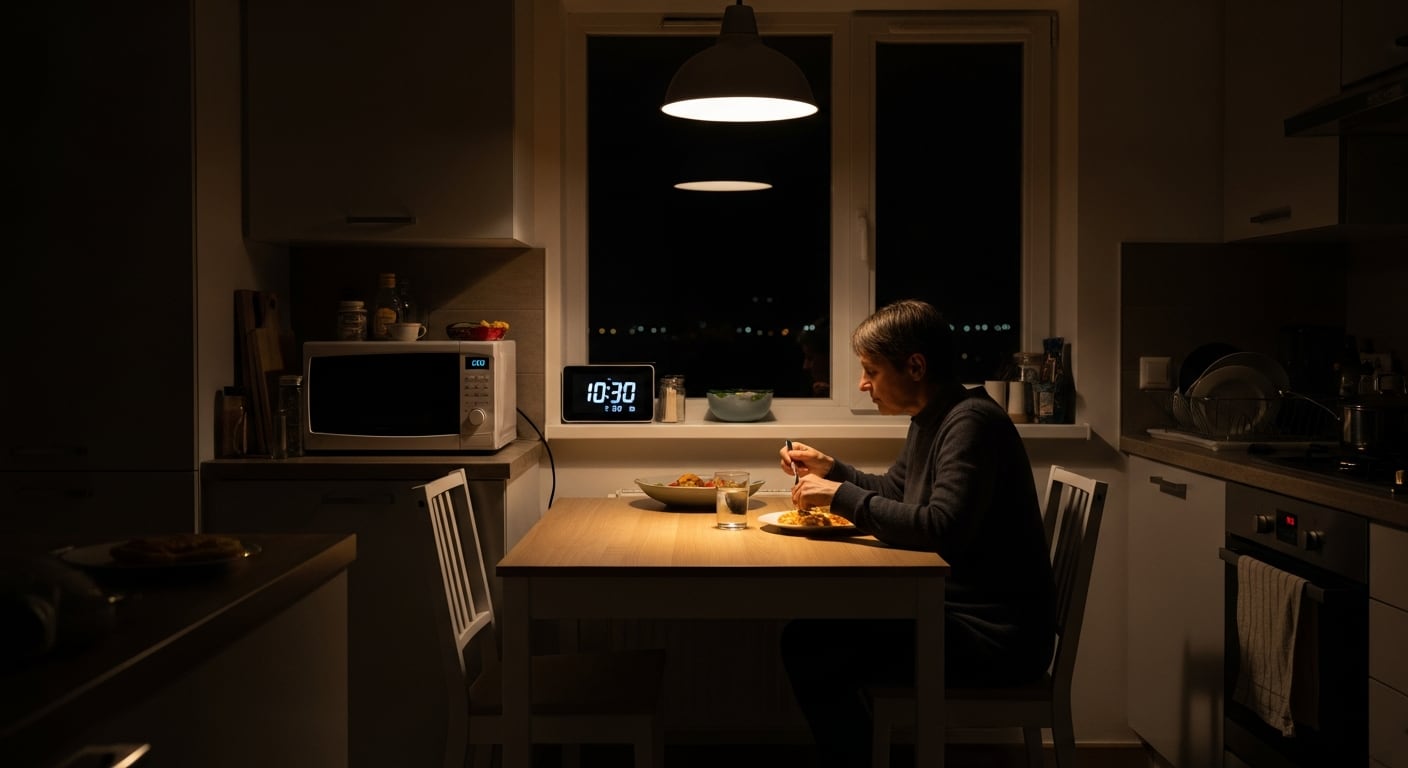 La ciencia indicó que comer tarde, sobre todo cerca de la hora de dormir, podría asociarse con resultados metabólicos menos favorables (Imagen Ilustrativa Infobae)