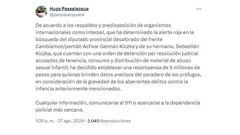 El tuit del gobernador de