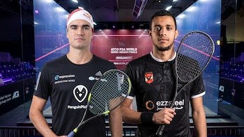 Diego Elías se instala en las semifinales del PSA Squash Tour Finals 2025/2026 y buscará frenar negativa racha ante Mostafa Asal