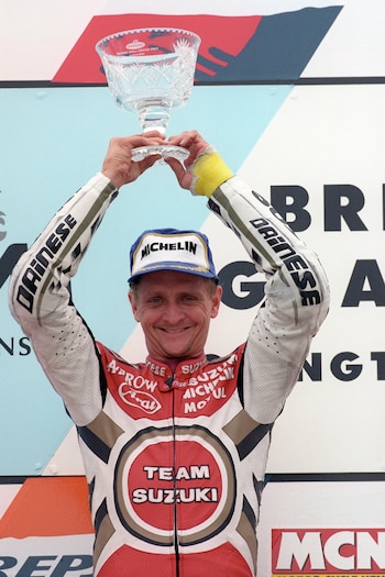 Kevin Schwantz y Gabriela Sabatini