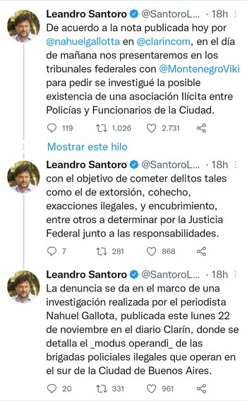 La denuncia penal impulsada por