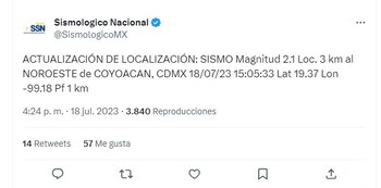 Actualización del microsismo en la