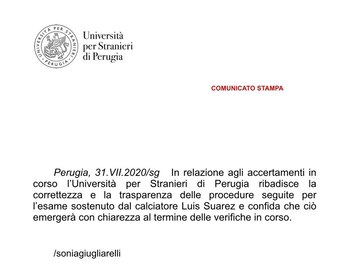 El comunicado de la Universidad