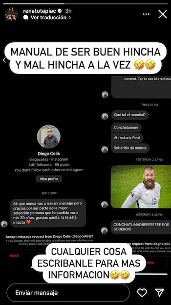 Respuesta de Renato Tapia a