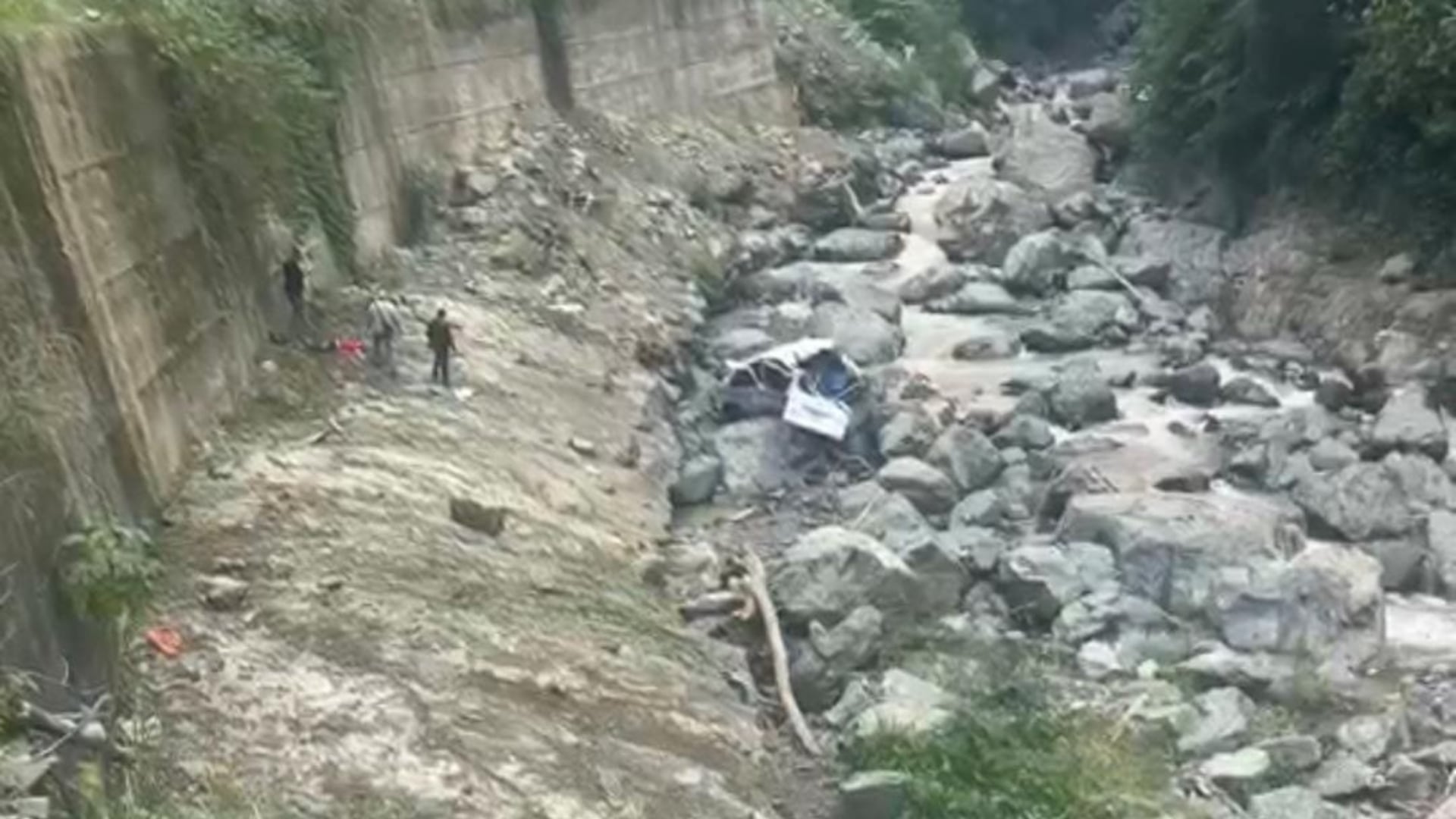 Este fue el lugar del siniestro vial, en Salgar, Antioquia - crédito Teleantioquia