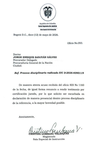 La togada rechazó responder un cuestionario por certificación jurada y pidió que su declaración sea escuchada en una diligencia formal “a la mayor brevedad posible” - crédito Corte Suprema de Justicia