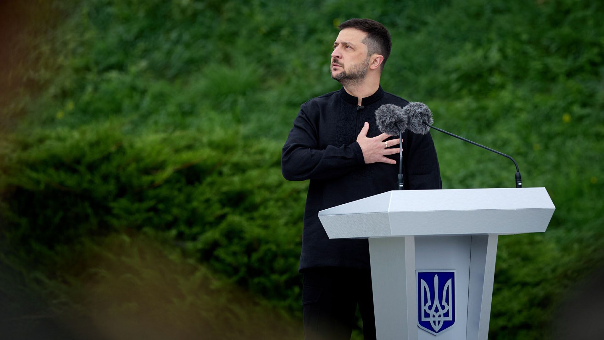 Volodimir Zelensky dijo que Ucrania no entregará su tierra “al ocupante” (@ZelenskyyUa)