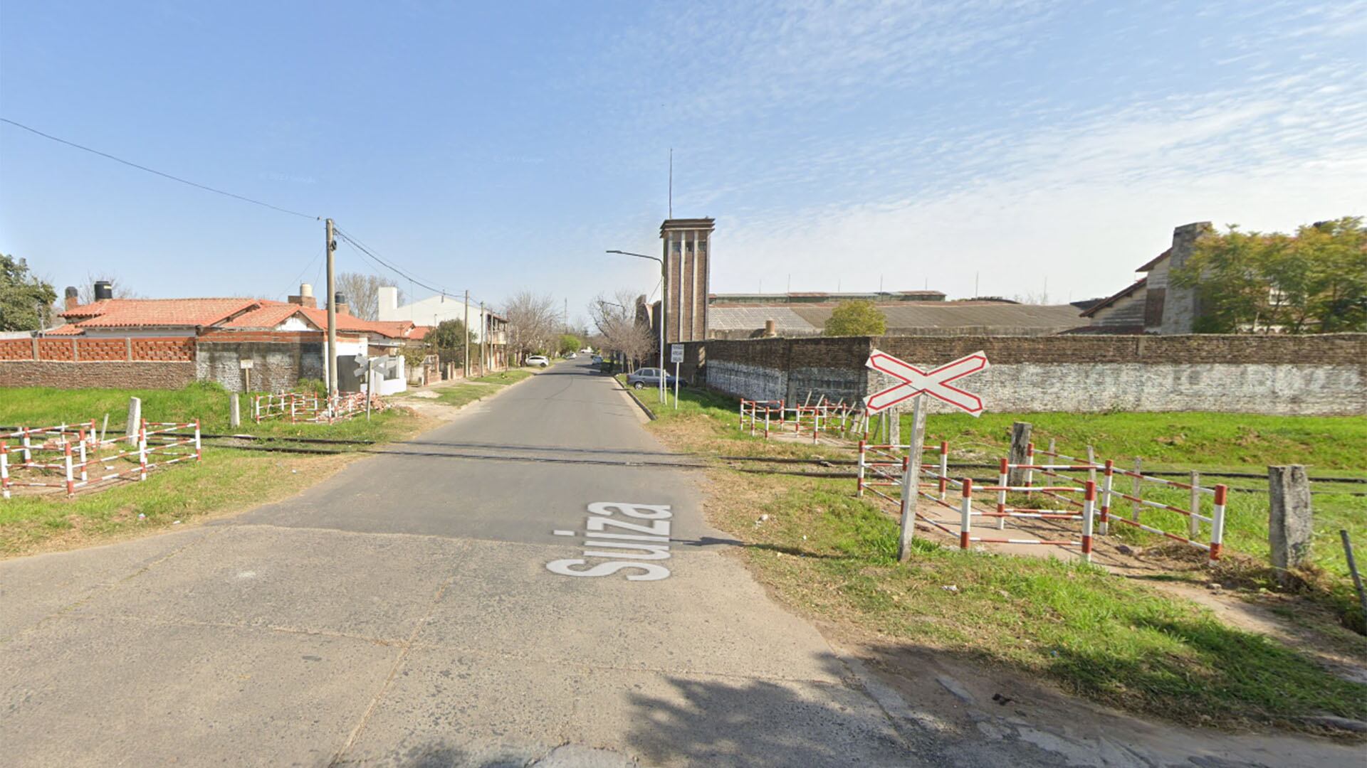 El sitio del accidente, en San Lorenzo.