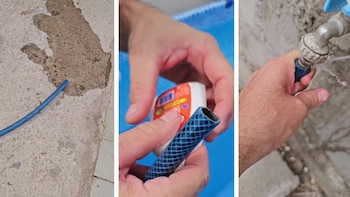 El joven mostró el paso