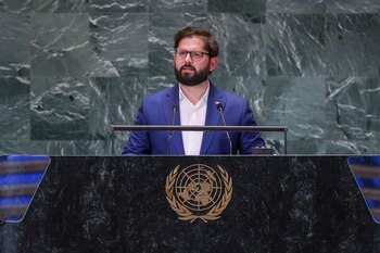 El presidente chileno, Gabriel Boric,