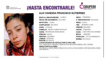 Alix desapareció hace más de