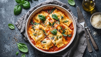 Receta de ravioles de pollo caseros, rápida y fácil