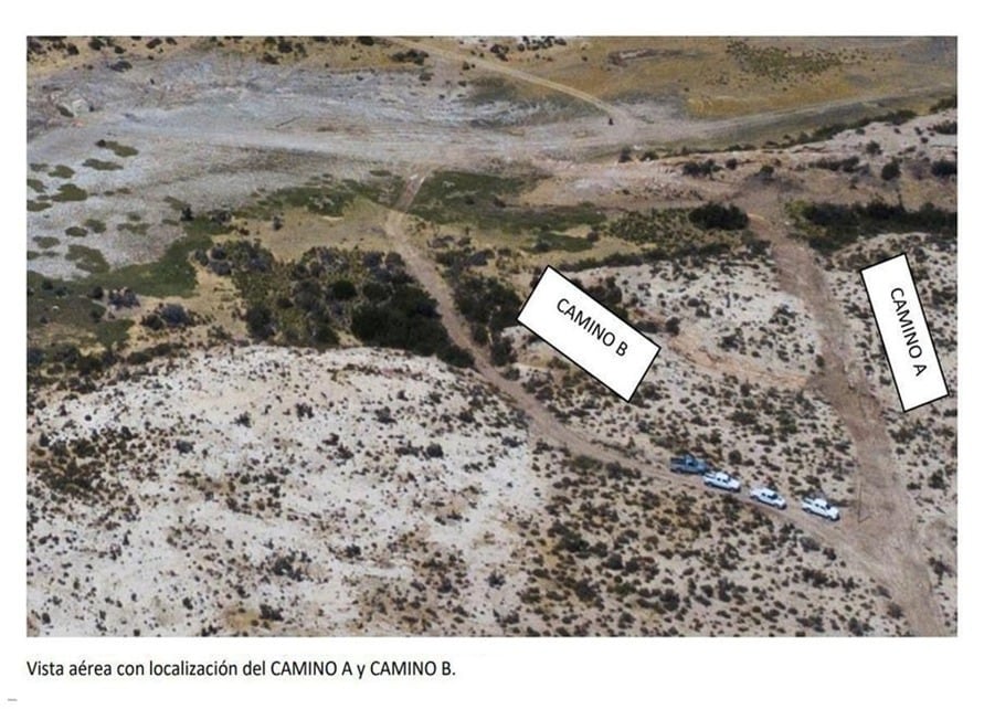 La vista de los dos caminos que utilizó La Regina en el área